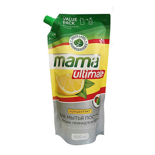 Средство Mama Ultimate Лимон для мытья посуды 600 мл 1 шт