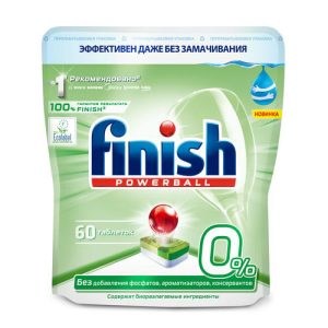 Таблетки для посудомоечных машин FINISH 0% бесфосфатные 60шт 1 шт