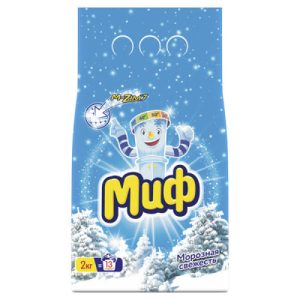 Порошок Миф 3 в 1 автомат морозная свежесть 2 кг. 1 шт