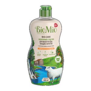 Средство для мытья посуды овощей и фруктов Biomio 450мл Мандарин 1 шт