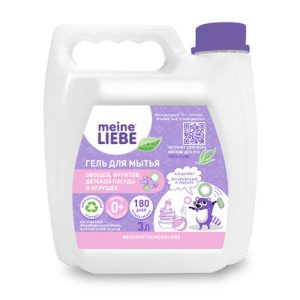 Meine Liebe, Гель для мытья овощей, фруктов, детской посуды и игрушек, 3 л