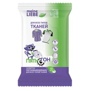 Meine Liebe, Влажные салфетки для всех типов тканей «Пятногон», 15 шт.