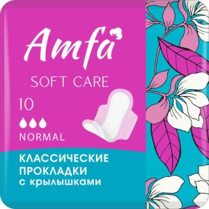 Прокладки гигиенические классические Amfa classic normal soft, 10 штук
