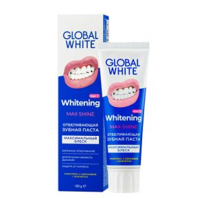 Зубная паста отбеливающая GLOBAL WHITE max shine 100 г