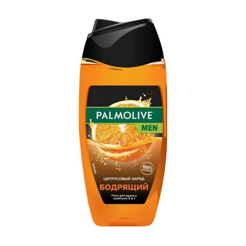 Гель для душа и шампунь Palmolive Men 2в1, Бодрящий цитрусовый заряд, 250мл