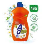 Средство для мытья посуды и рук AOS 2в1 Бальзам ромашка и витамин Е, объем: 450гр