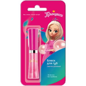 Блеск для губ БИГ Принцесса Светло-розовый со спонжем