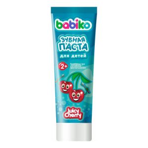 Зубная паста детская Babiko Сочная вишня, от 2 лет, 75мл