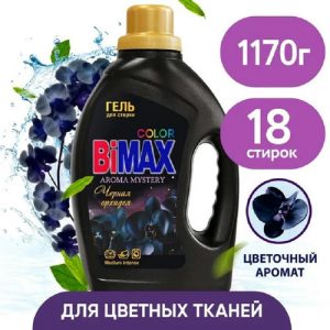 Гель для стирки BiMax Color Aroma mystery Черная орхидея, 1.17л