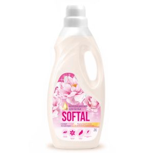 Кондиционер-ополаскиватель для белья Softal Бархатный пион и нежность кашемира, концентрированный, 2 л