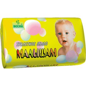 Мыло детское Весна кусковое, туалетное Малышам, 90г