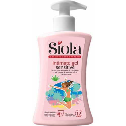 Средство для интимной гигиены Siola, сок алоэ и молочная кислота, 280мл