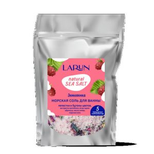 Соль для ванны морская Larun Земляника, натуральная, 250 г
