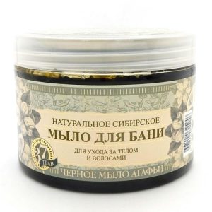 Жидкое мыло для бани Бабушка Агафья, черное, 500мл
