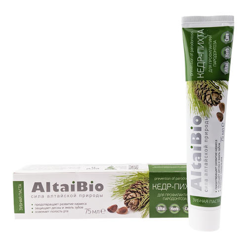 Зубная паста AltaiBio Кедр-пихта, 100г — изображение 2