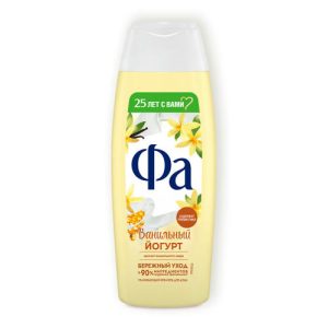 Fa Гель для душа Ванильный Йогурт, аромат ванильного мёда, ухаживающий, бережный уход, 250 мл