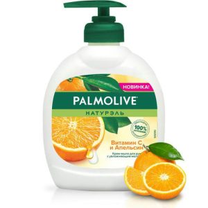 Жидкое крем-мыло для рук Palmolive Натурэль Витамин С и Апельсин с увлажняющим молочком, 300мл