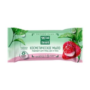 Мыло туалетное Чистая линия Клубника, 75г