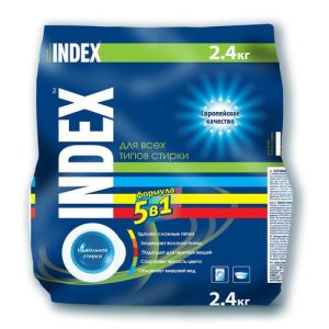 Стиральный порошок универсальный Index 5 в 1, 2.4кг