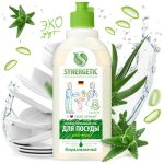 Гель антибактериальный для посуды Synergetic, с ароматом алоэ, биоразлагаемый, 500мл