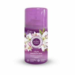 Освежитель воздуха Domovero Лилия и гладкий шелк, сменный блок, 250 мл
