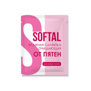 Салфетка от пятен Softal, очищающая, влажная, 1шт