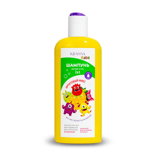 Шампунь 2в1 Krassa Фруктовый микс, 250мл