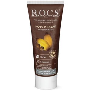 Зубная паста R.O.C.S Кофе и табак, 74г