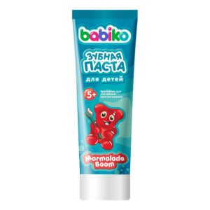 Зубная паста детская Babiko Мармеладный бум, от 5 лет, 75мл