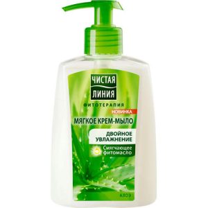 Жидкое крем-мыло Чистая линия Двойное увлажнение смягчающее фитомасло, 250мл
