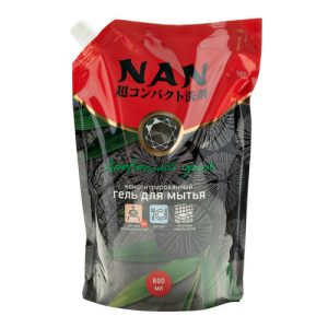 Средство NAN для мытья посуды древесный уголь 800мл смен блок