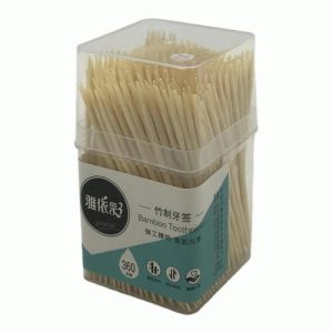 Зубочистки 360шт бамбук в контейнере