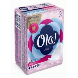 Прокладки OLA! Ultra Super 8шт шелковистая поверхность