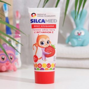 Зубная паста детская Silcamed 65мл со вкусом клубники
