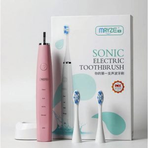 Зубная щетка электрическая 2 сменные насадки, 4 режима, станция USB