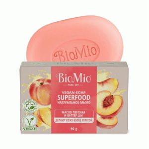 Мыло натуральное BioMio 90г персик и ши