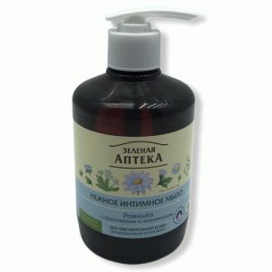 Жидкое мыло для интимной гигиены Зеленая аптека 370мл ромашка с дозатором Эльфа /4298/