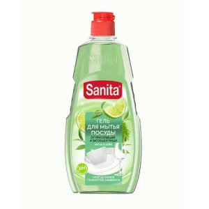 Средство для мытья посуды Sanita 450г Матча и лайм гель