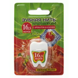 Зубная нить Dental Floss 16,5м с ароматом клубники
