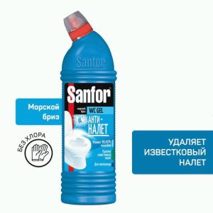 Чистящее средство для унитаза Sanfor 1000мл Морской бриз гель