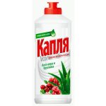 Средство для мытья посуды Капля Vox 450мл эффект чистоты Алоэ-вера и брусника