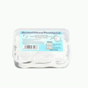 Зубочистки пластиковые с зубной нитью 50шт