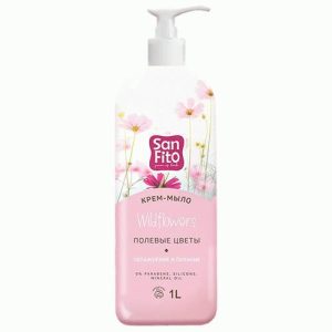 Жидкое крем-мыло Sanfito Sensitive 1000мл полевые цветы