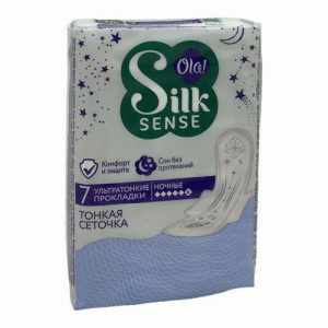 Прокладки OLA! Silk Sense Night 7шт ультратонкие Шелковая сеточка