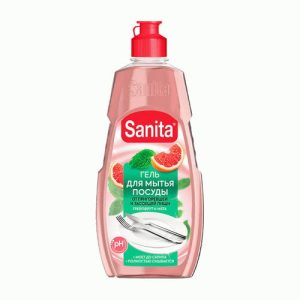 Средство для мытья посуды Sanita 450г Грейпфрут и мята гель