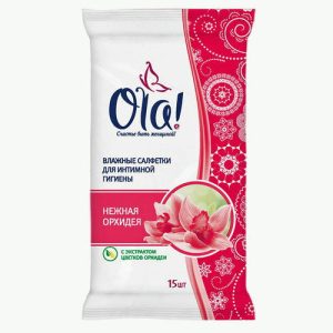 Салфетки влажные для интимной гигиены OLA! 15шт нежная орхидея