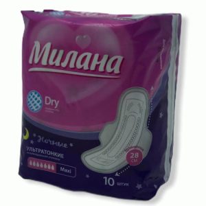 Прокладки Милана 10шт ультратонкие Dry Maxi ночные