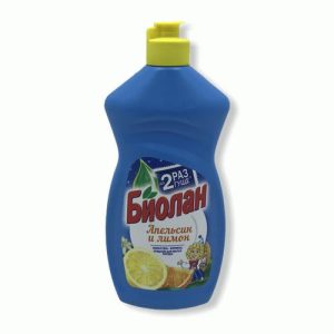 Средство для мытья посуды Биолан 450мл Апельсин и лимон