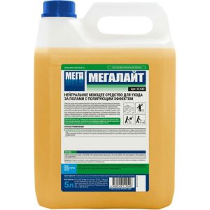 Мега: Мегалайт 5л для полов нейтральное с полирующим эффектом