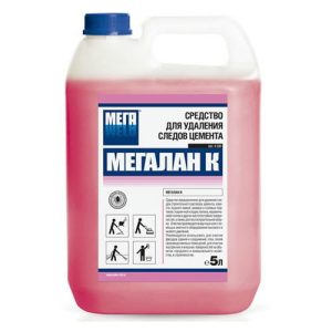Мега: Мегалан К 5л для удаления цемента и строительных растворов
